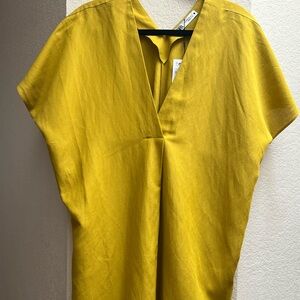 Midi mustard oversize dress
